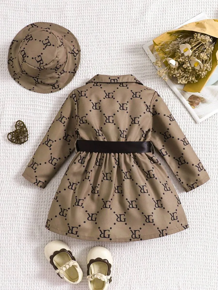 13939 1a-073 vestido de niña con estampado y gorro