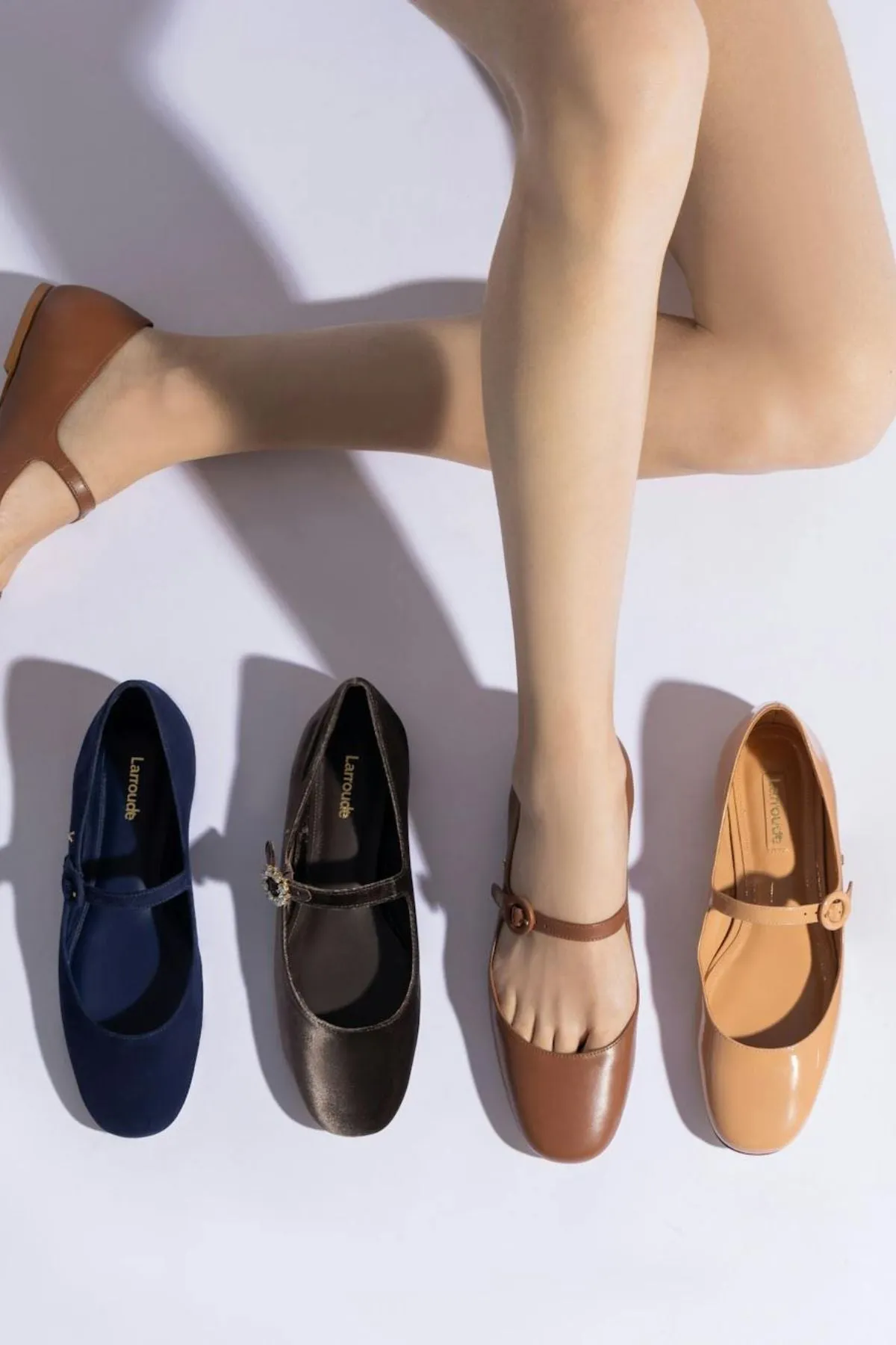 Blair Ballet Flat In Caramel Leather