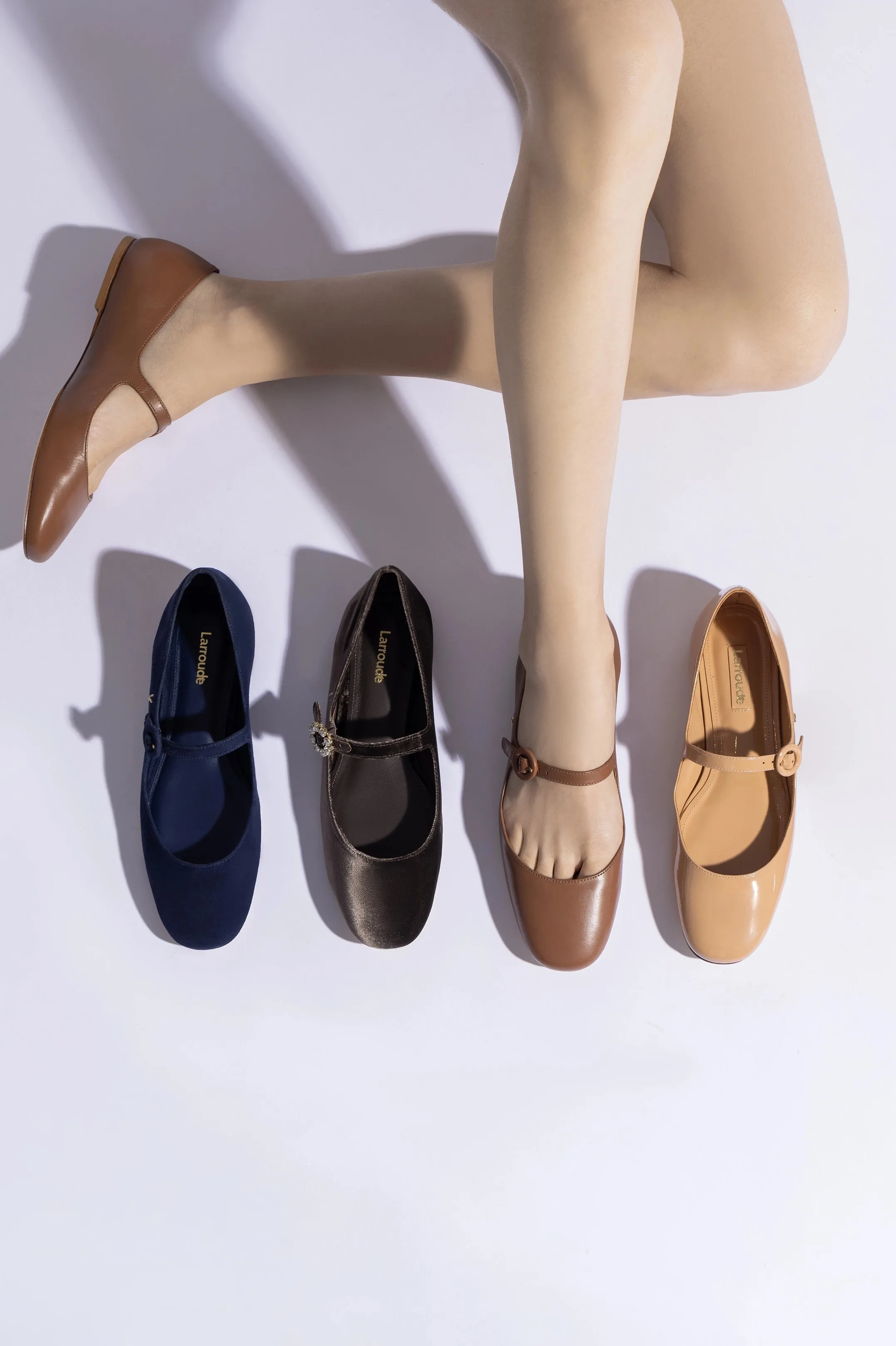 Blair Ballet Flat In Navy Suede