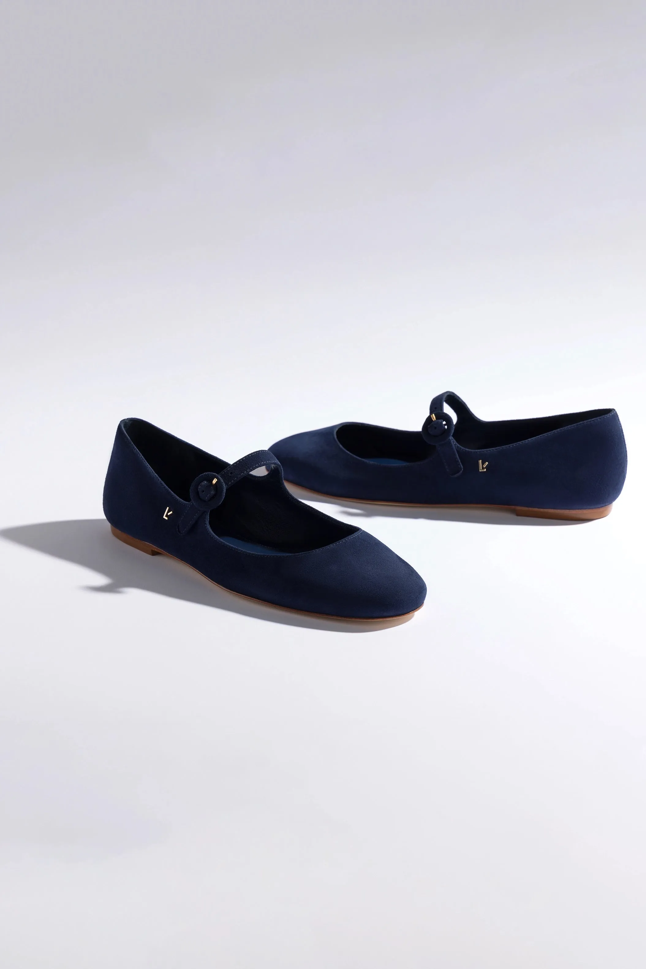 Blair Ballet Flat In Navy Suede