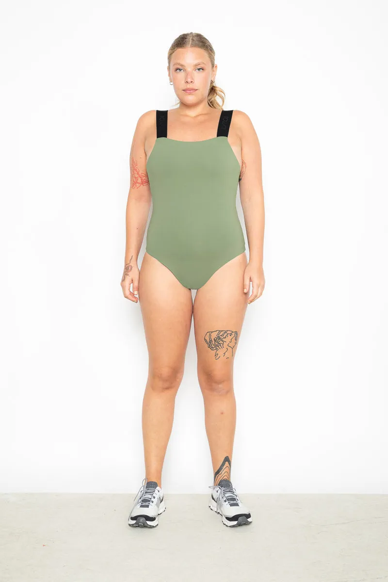 Body Expressividade alça larga EMANA® - Verde