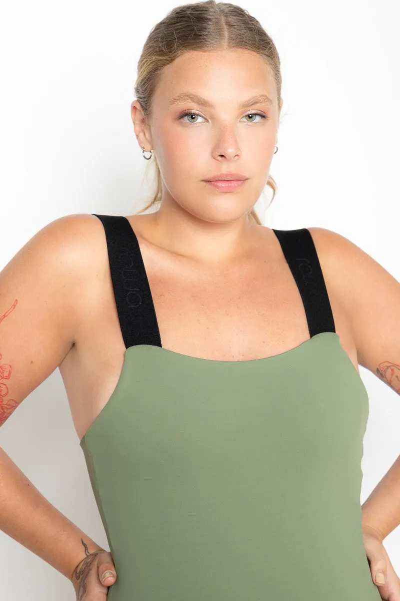 Body Expressividade alça larga EMANA® - Verde