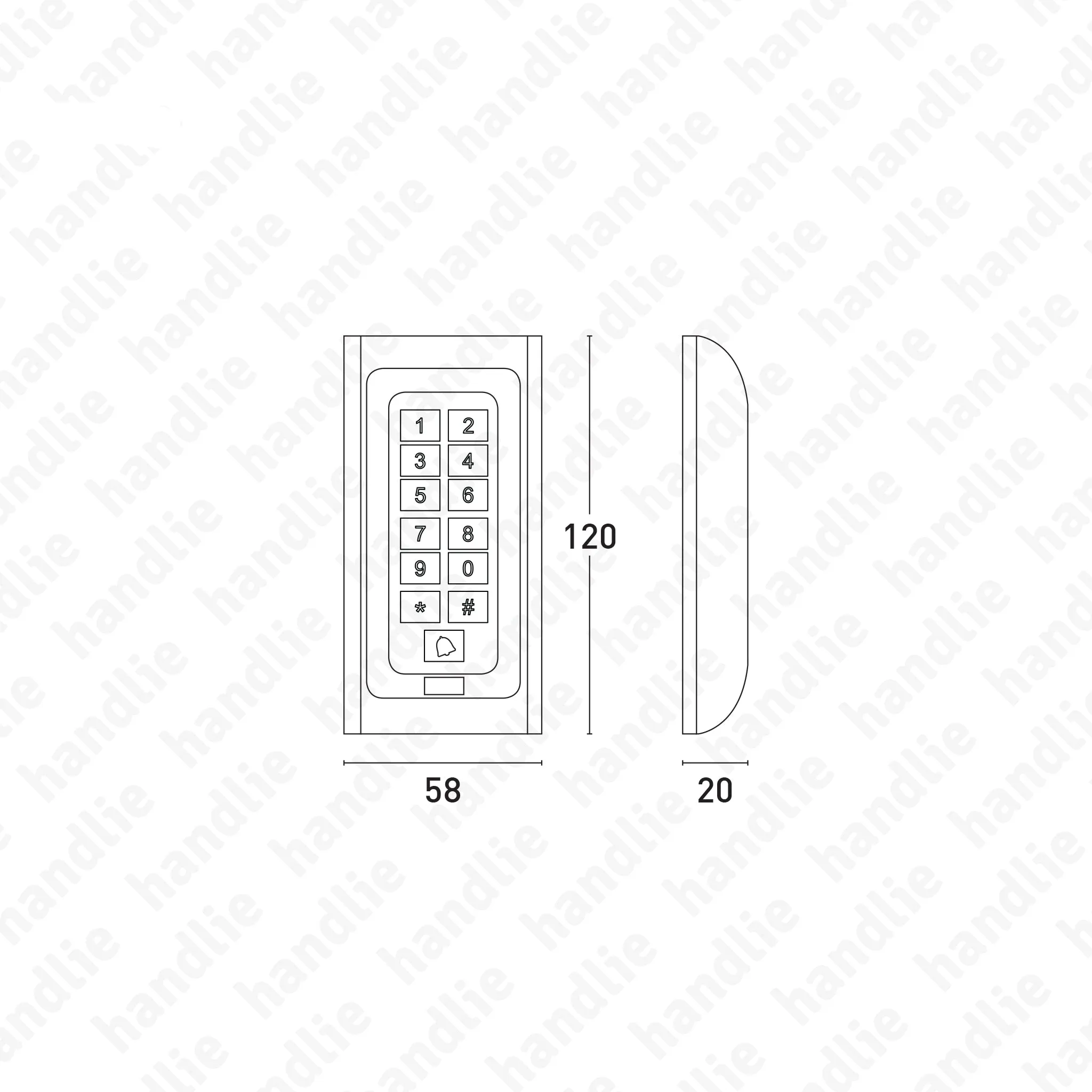 CA.6503 - Controlo de acessos com código PIN e/ou cartão de proximidade auto-programável