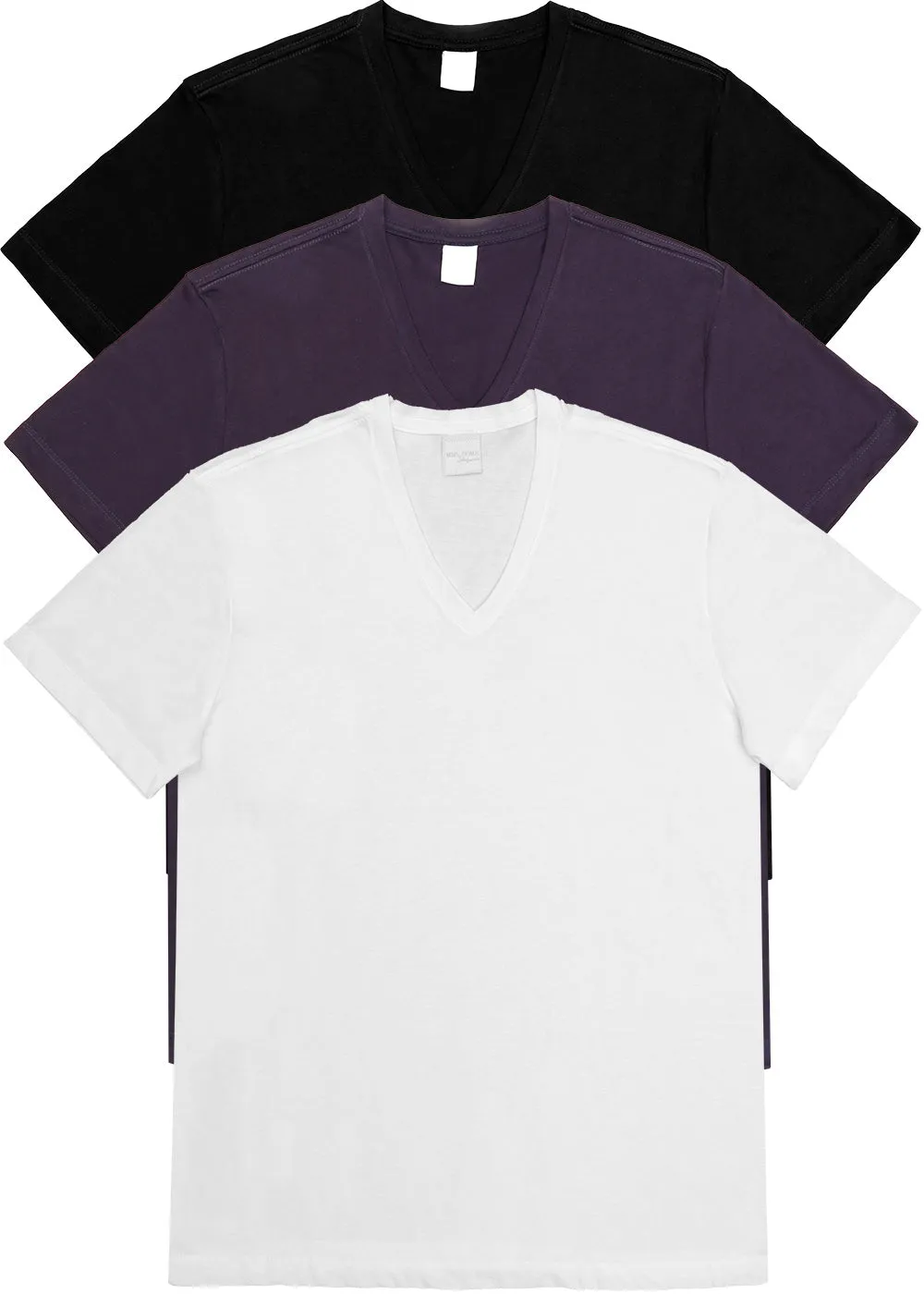 Camiseta Algodão Pima Gola V Marinho