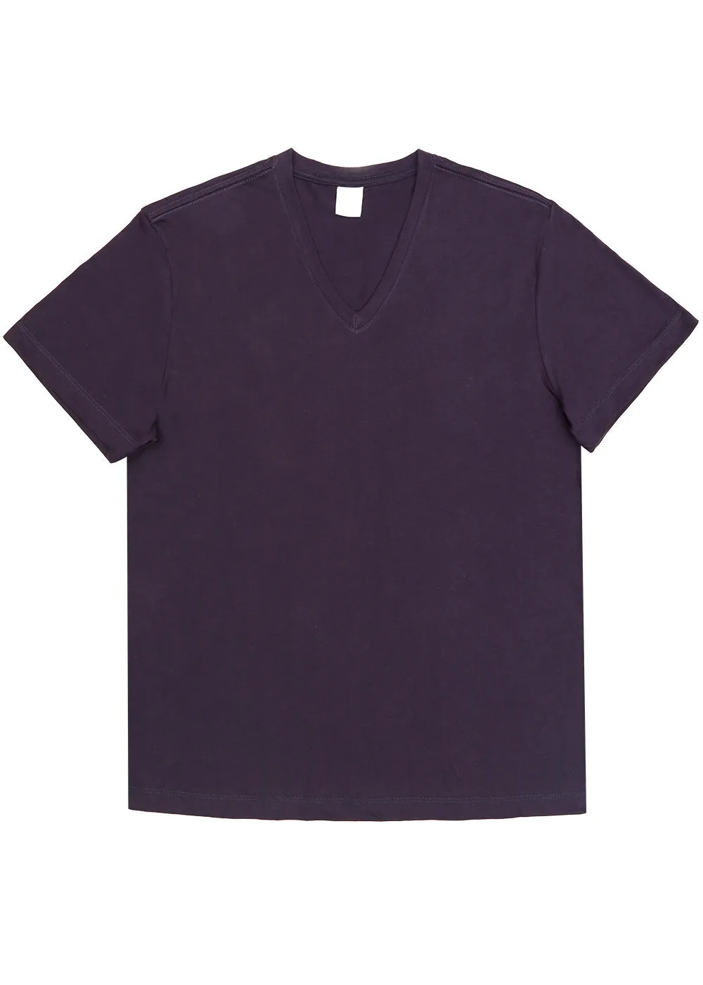 Camiseta Algodão Pima Gola V Marinho