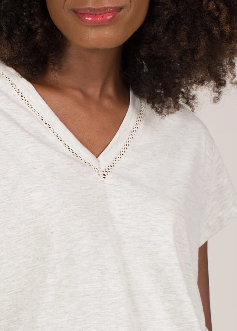 Camiseta Iza Mescla Clara