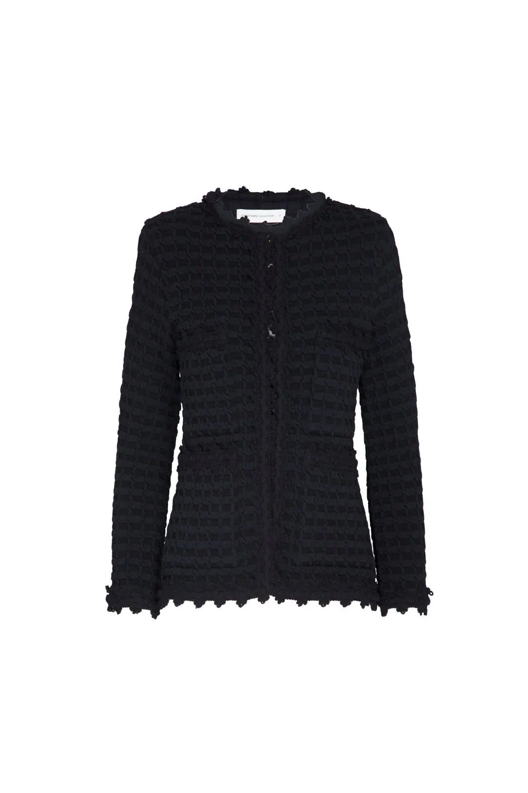 CHAQUETA TWEED NEGRO LAZOS ZOE