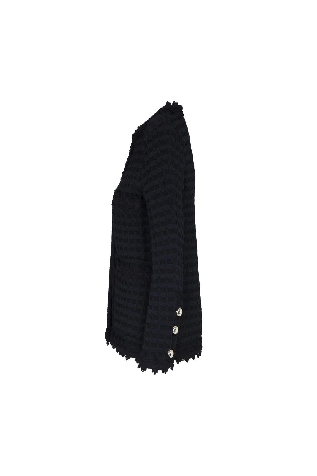 CHAQUETA TWEED NEGRO LAZOS ZOE