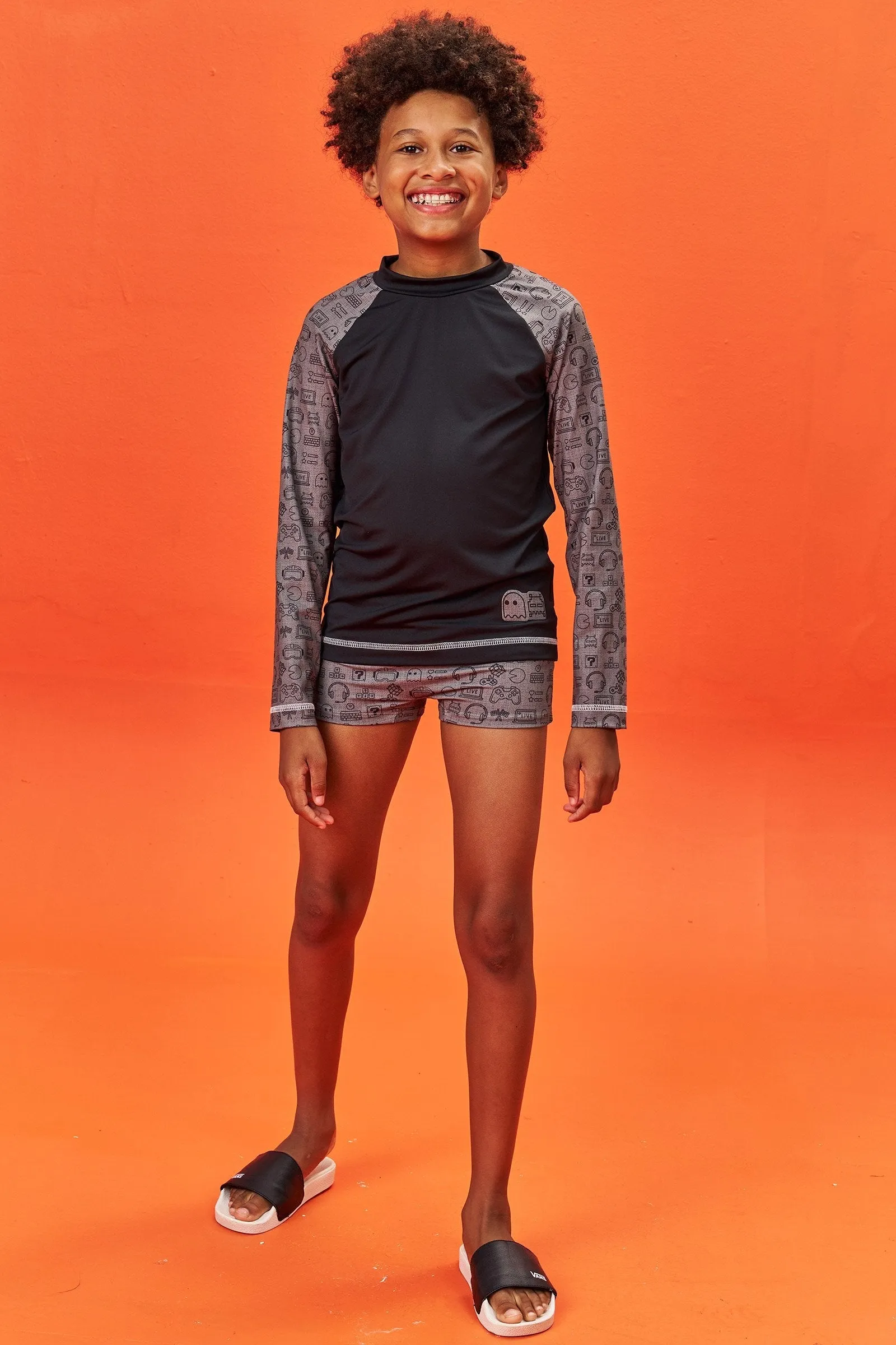 Conjunto de Camiseta e Sunga em Malha Uv Dry com Proteção Uv 50  73988 Johnny Fox