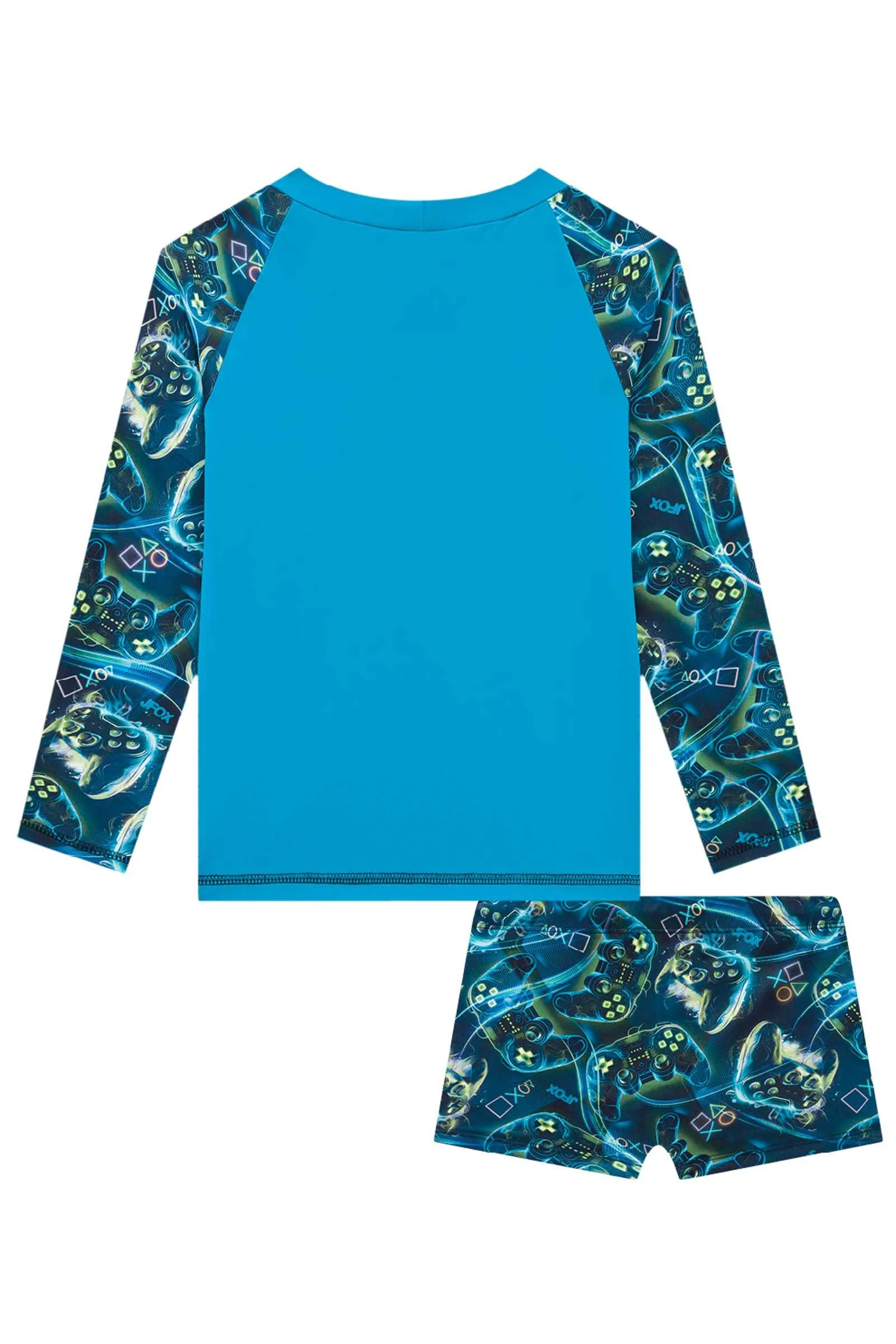Conjunto de Camiseta e Sunga em Malha Uv Dry com Proteção Uv 50  73988 Johnny Fox