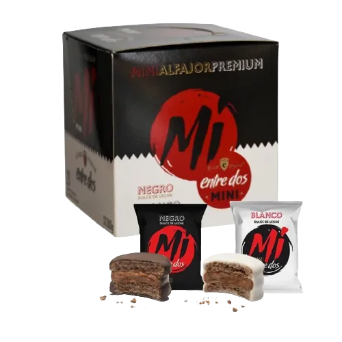 Entre Dos - Mini White Chocolate Alfajores With Dulce de Leche 20u. 500g/1.10lb