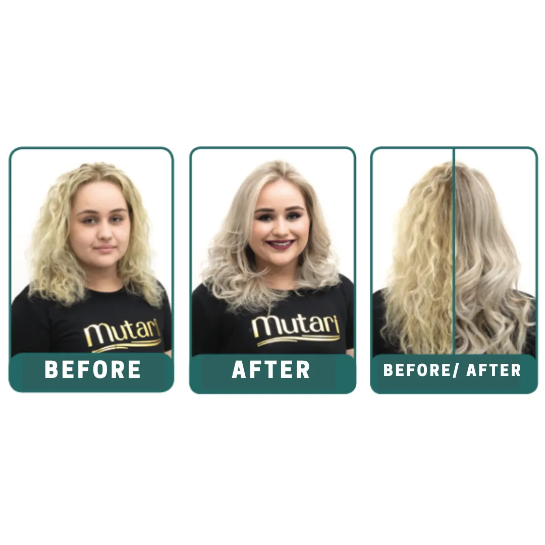 Mutari Violet/ Purple Conditioner  - 1kg / 35.3oz - Vegan line for blonde and gray hair. Neutralizes unwanted reflections such as yellow / gold, orange / copper, and other hot undertones.