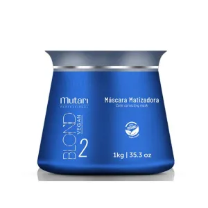 Mutari Violet/ Purple Conditioner  - 1kg / 35.3oz - Vegan line for blonde and gray hair. Neutralizes unwanted reflections such as yellow / gold, orange / copper, and other hot undertones.