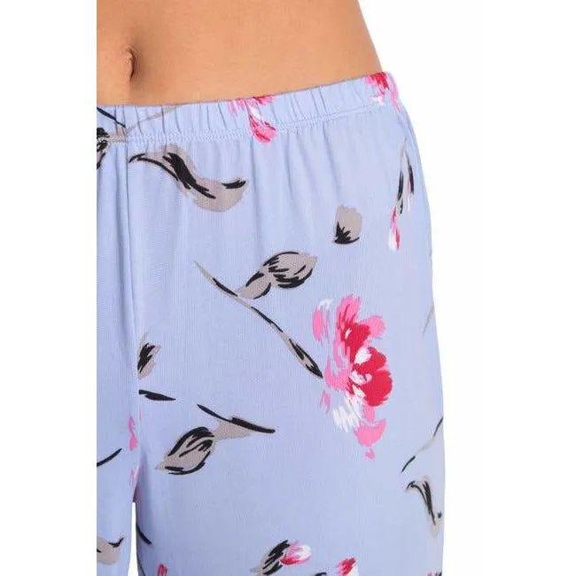Notchco Short Sleeve Shirt & Capris 2-Piece Pajama Set Blue
