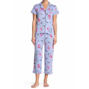 Notchco Short Sleeve Shirt & Capris 2-Piece Pajama Set Blue