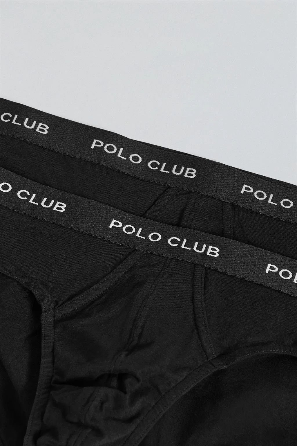 Pack de dos slips negros con detalle Polo Club