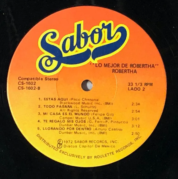 Robertha - Lo Mejor De Robertha - LP