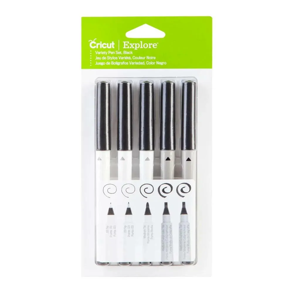 Set 5 Bolígrafos Negros Cricut