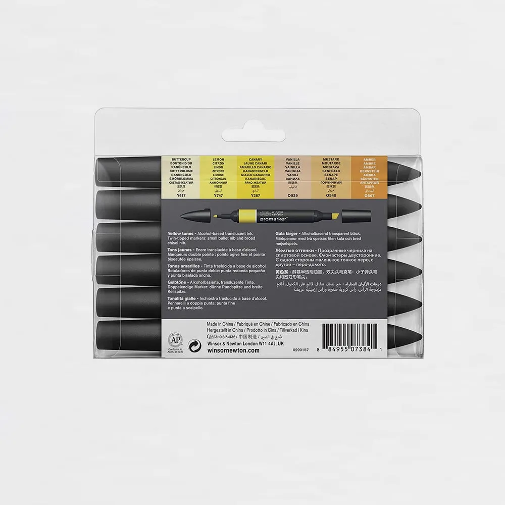 Set 6 Rotuladores Tonos Amarillos Promaker
