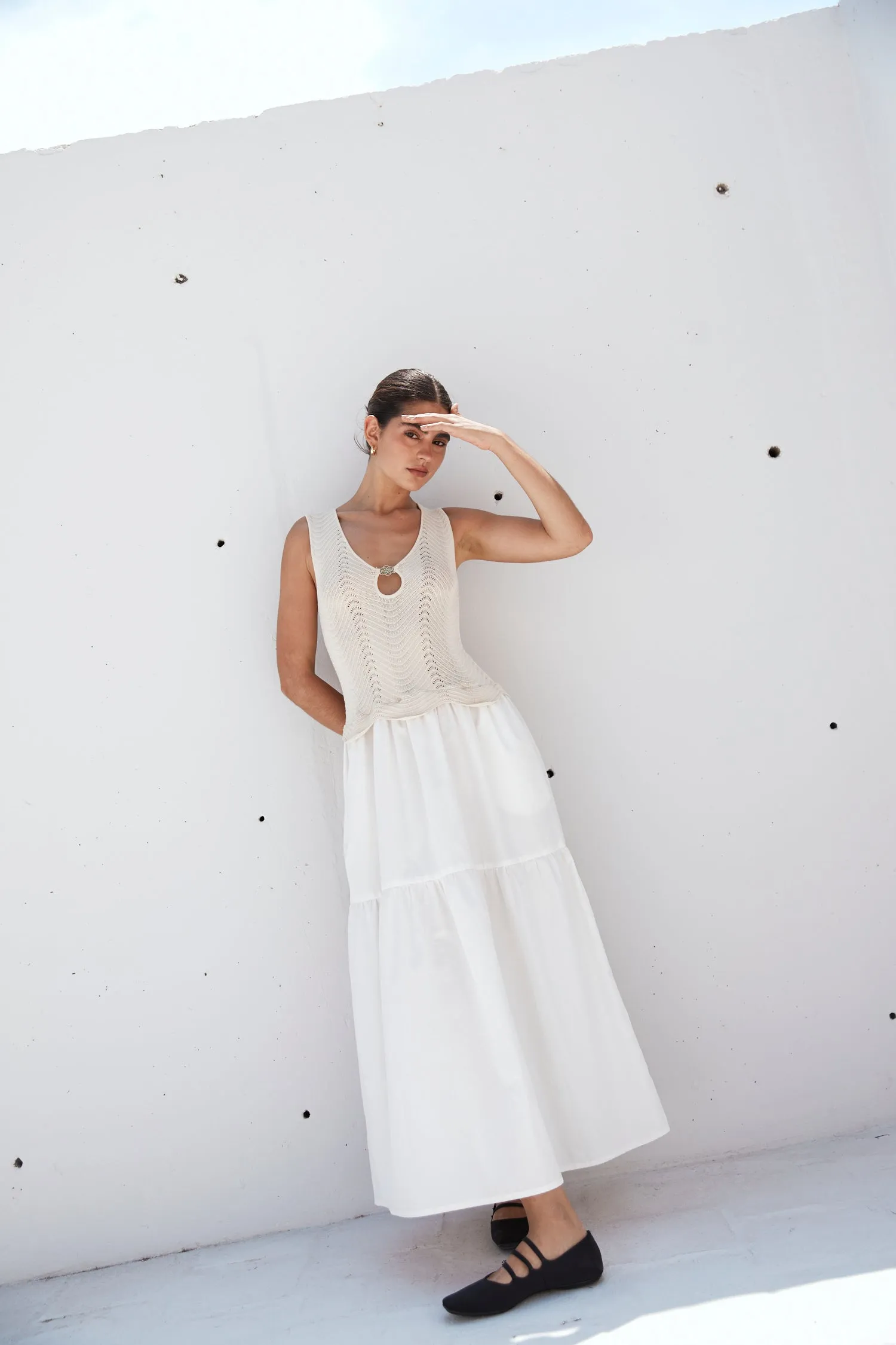 SORRENTO DRESS MACADAMIA
