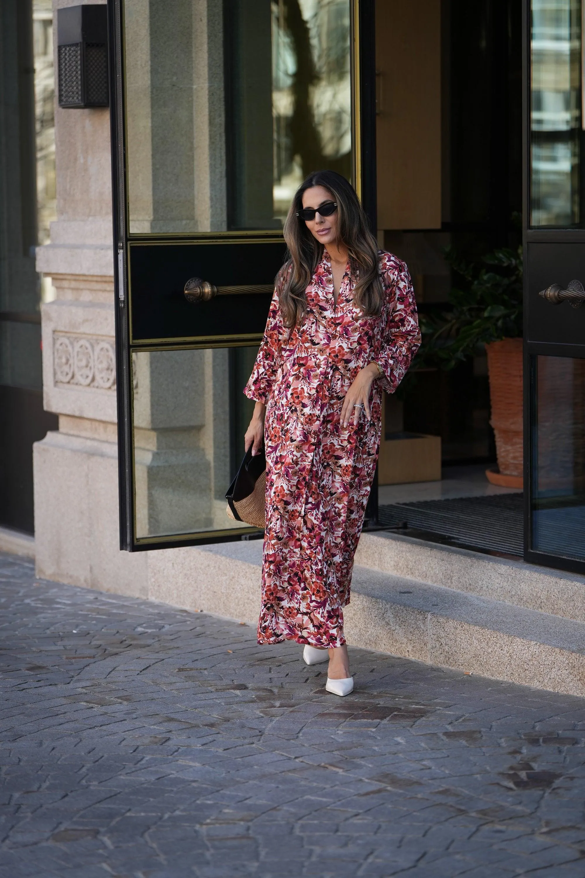 Vestido comprido estampado