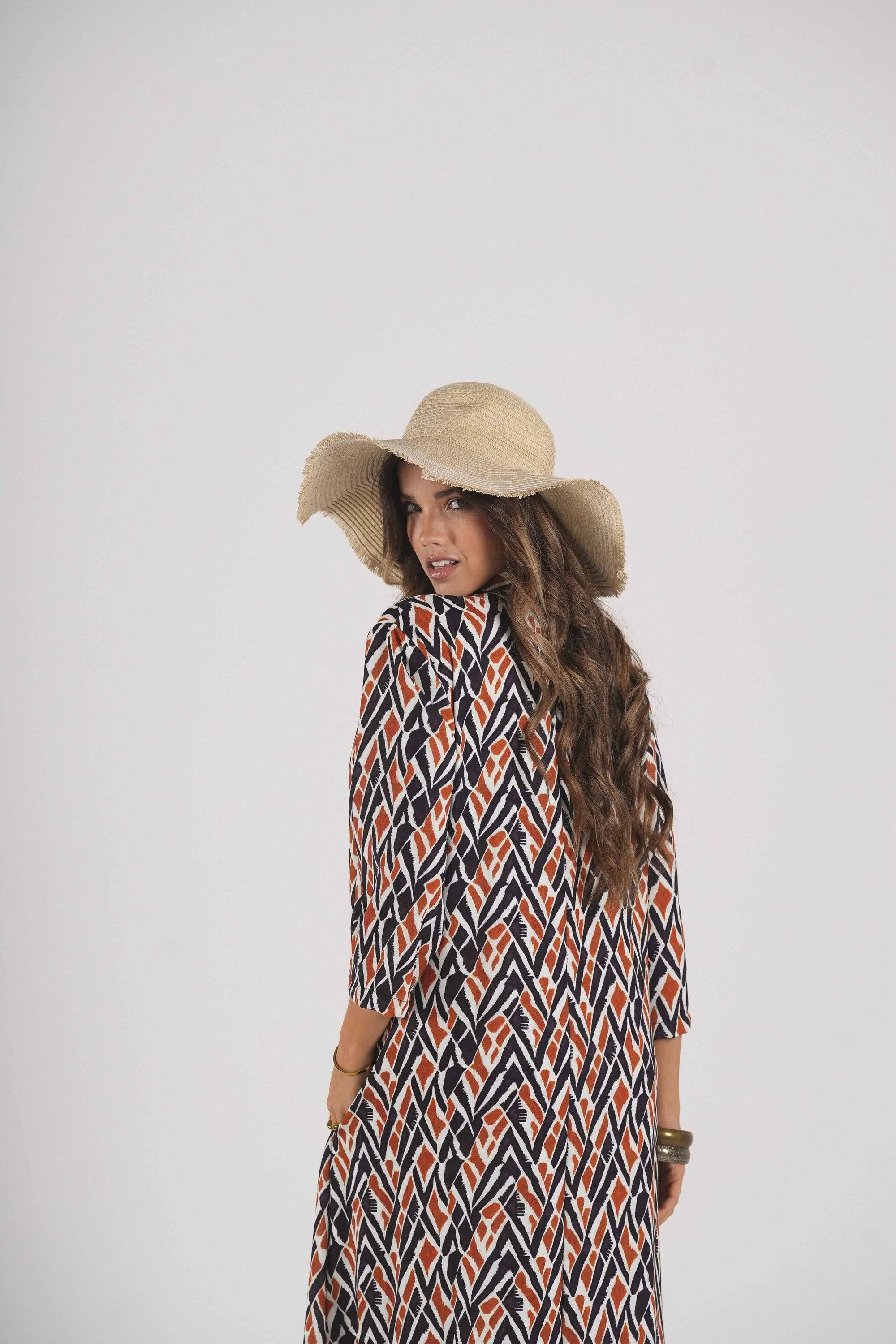 Vestido comprido estampado