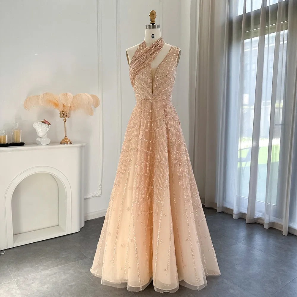 Vestido de Festa Luxo Clássico em Estilo Romântico - Modelo Especial