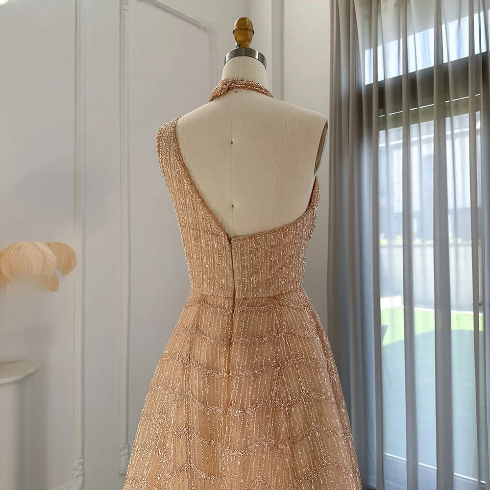 Vestido de Festa Luxo Clássico em Estilo Romântico - Modelo Especial