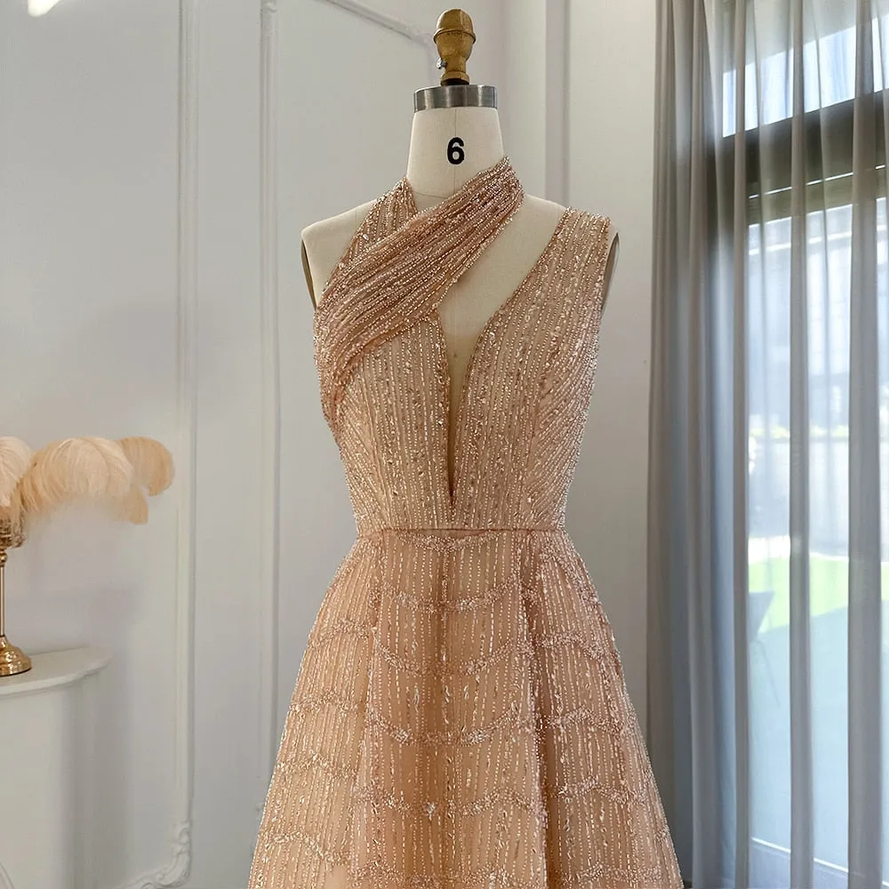Vestido de Festa Luxo Clássico em Estilo Romântico - Modelo Especial