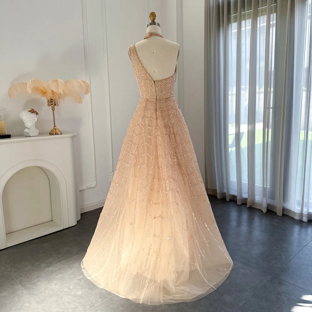 Vestido de Festa Luxo Clássico em Estilo Romântico - Modelo Especial