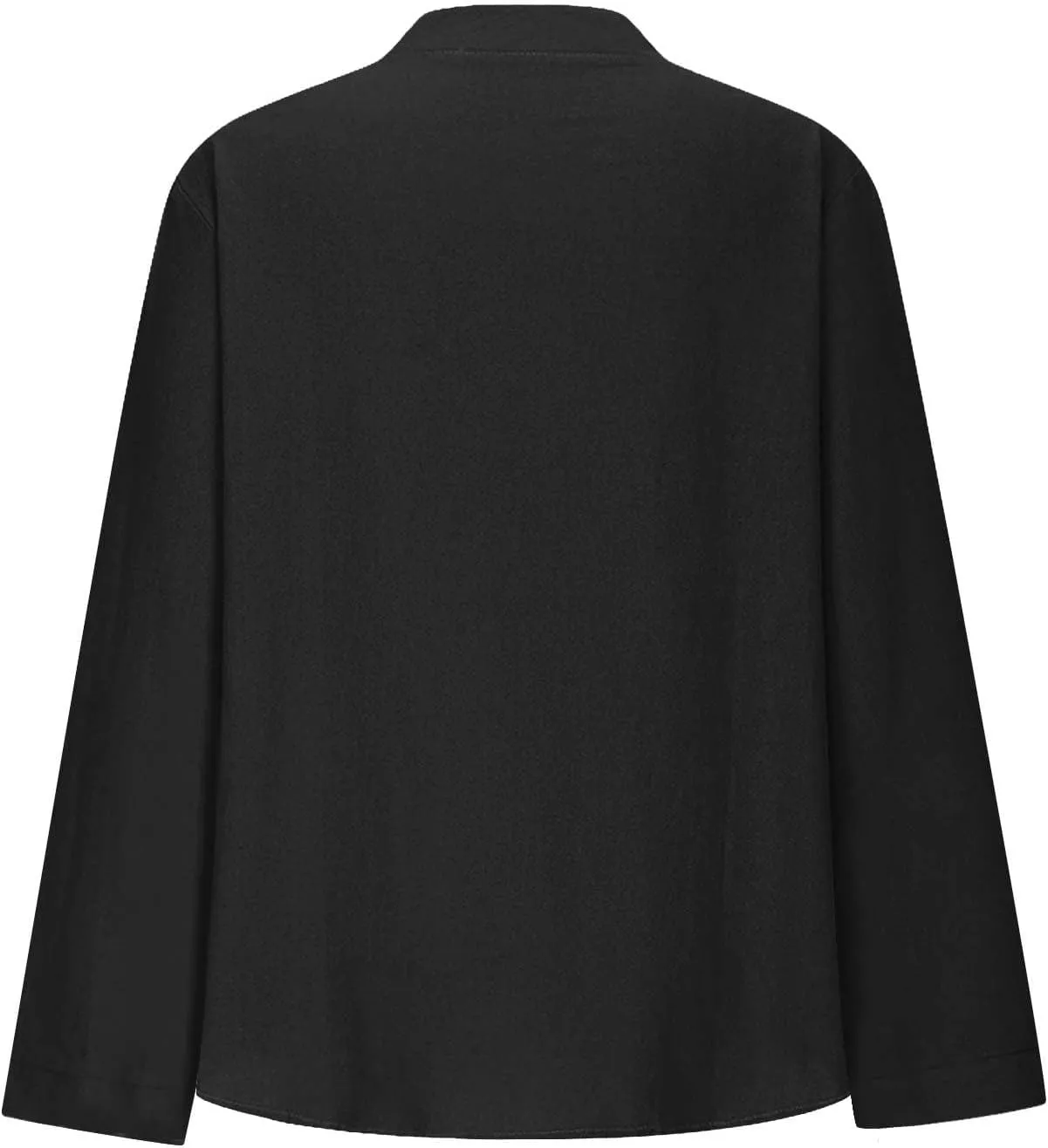 Womens Casual Long Sleeve Tops Dress Shirts Relaxed Fit Cotton Linen Shirts Ladies 2024 Fall V Neck Fashion Pullover